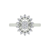 18k Yellow Gold and Diamond Fancy Ring in size 5.5 and total gold weight of 2.28gm
